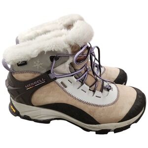 Merrell Polartec Continuum Thermo Waterproof Brindle Boot JB87630 Womens 10 FLAW